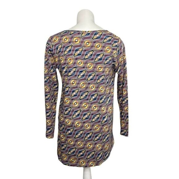 LuLaRoe Lynnae Multicolor Geometric Long Sleeve Top Sz Small NEW - Picture 3 of 9